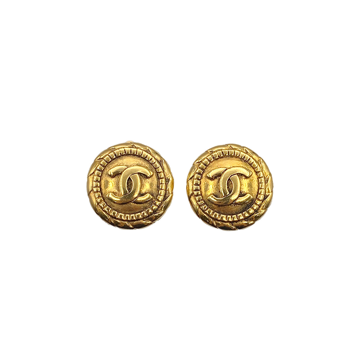 CHANEL VINTAGE EARRINGS COCOMARK ROUND ACCESSORY 90269638