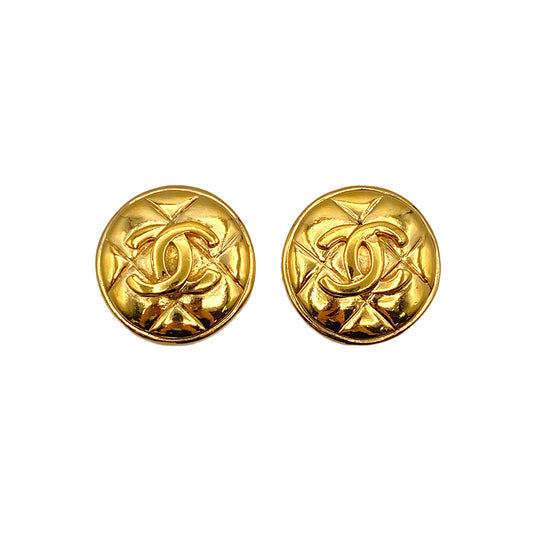 CHANEL VINTAGE EARRINGS ROUND COCOMARK ACCESSORY 90269639