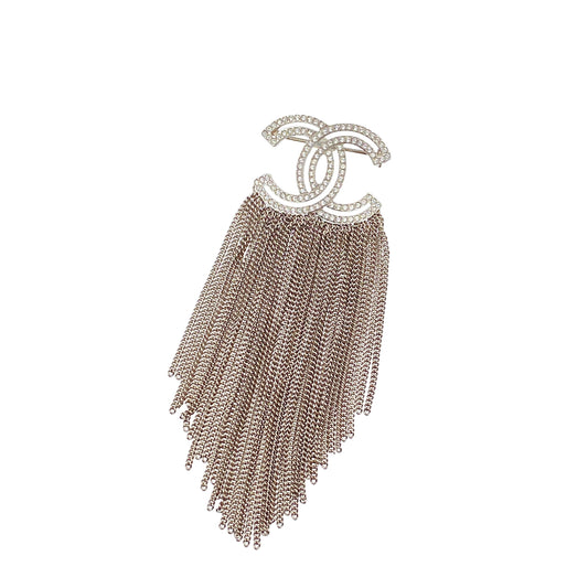 CHANEL BROACH COCOMARK RHINESTONE FRINGE ACCESSORY B16K 90269658