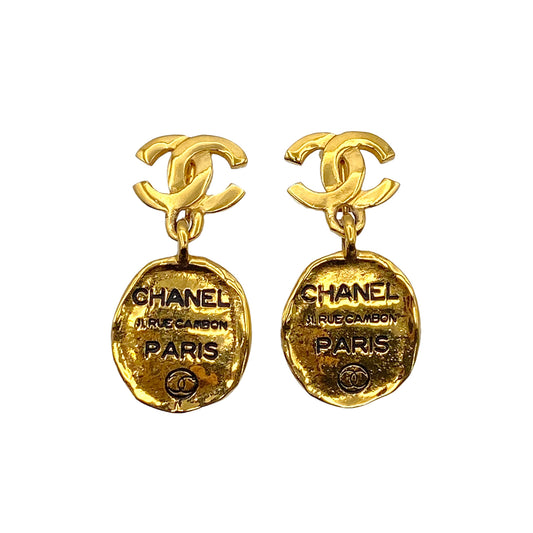 CHANEL VINTAGE EARRINGS COCOMARK SWING ACCESSORY 90269668