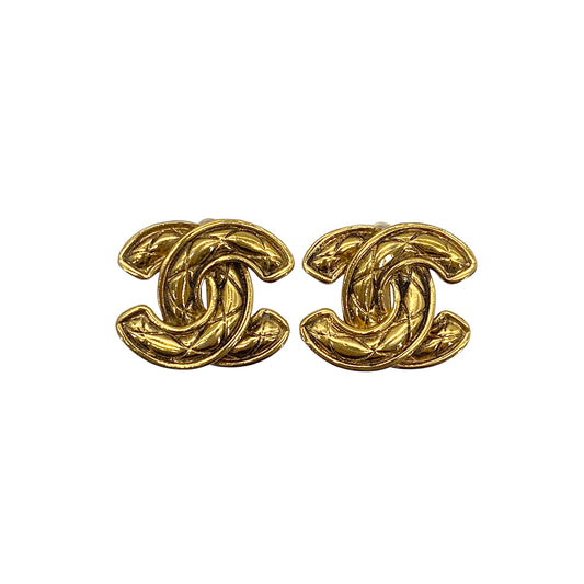 CHANEL VINTAGE EARRINGS MATELASSE COCOMARK ACCESSORY 90269687