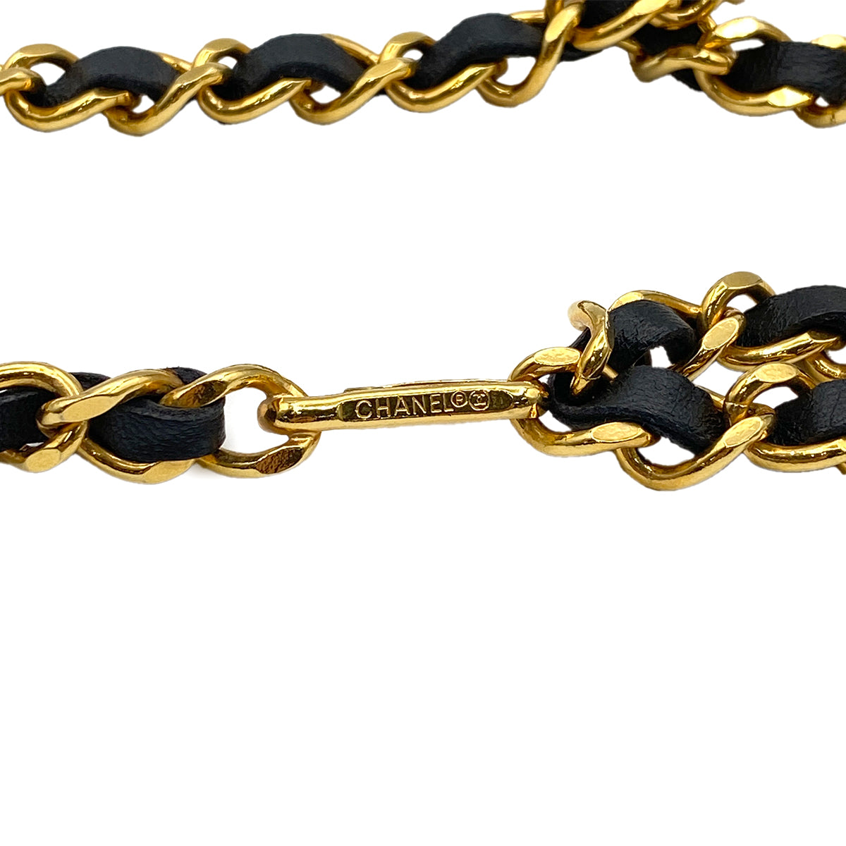 CHANEL VINTAGE CHAIN BELT LEATHER COCOMARK ACCESSORY 90269695