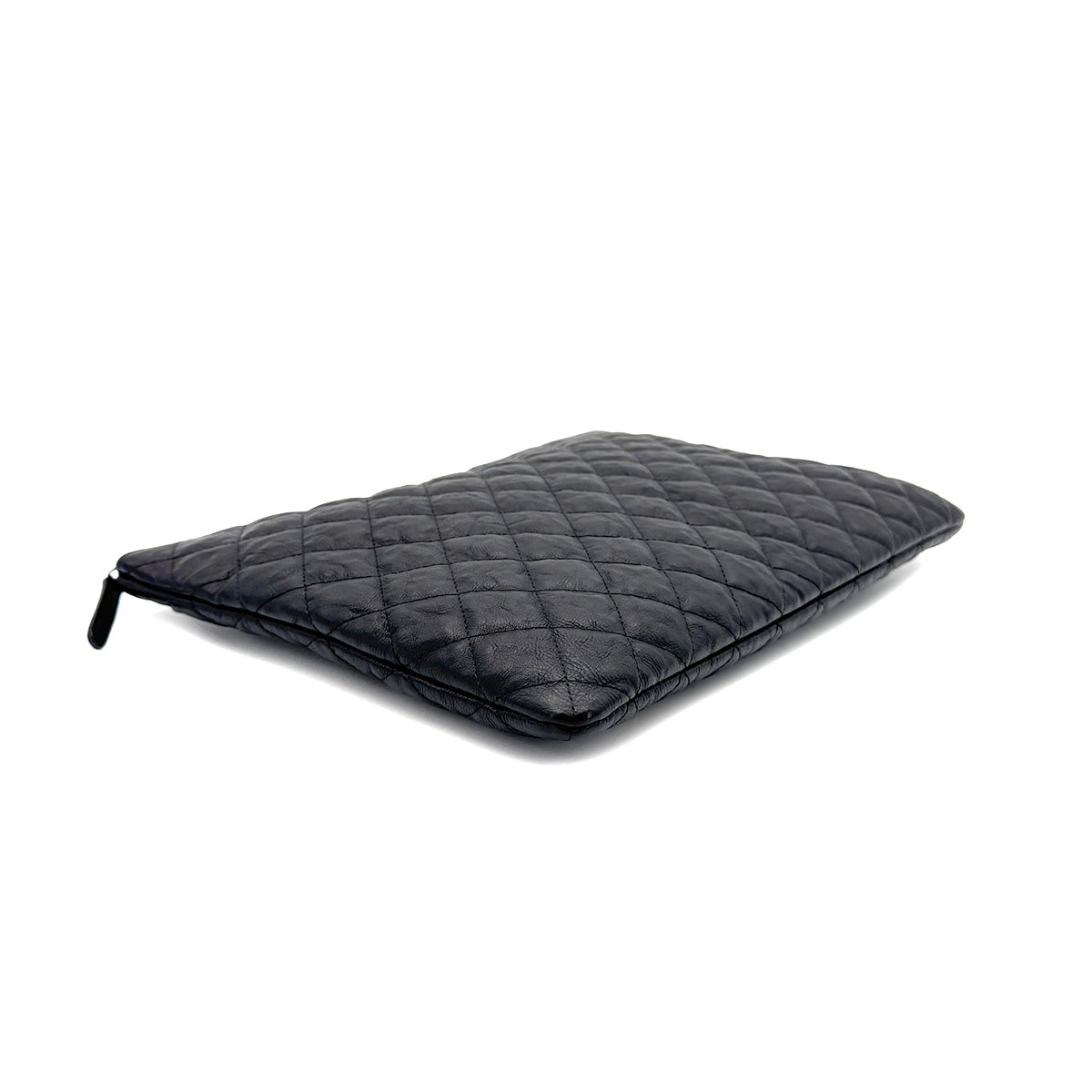 CHANEL MATELASSE CLUTCH BAG BLACK LAMB SKIN 90269831