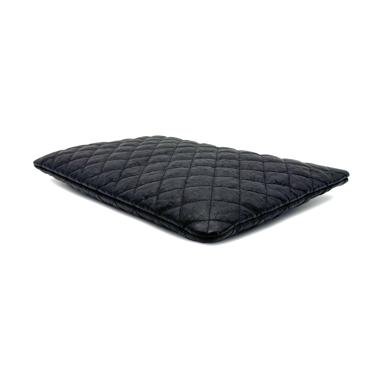 CHANEL MATELASSE CLUTCH BAG BLACK LAMB SKIN 90269831