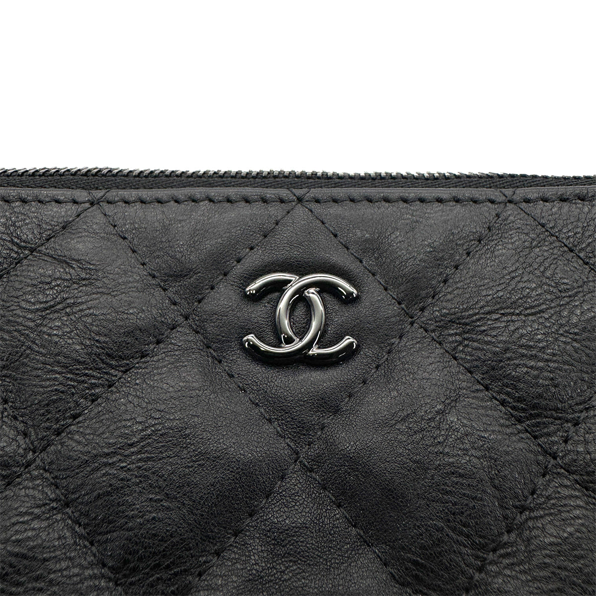 CHANEL MATELASSE CLUTCH BAG BLACK LAMB SKIN 90269831