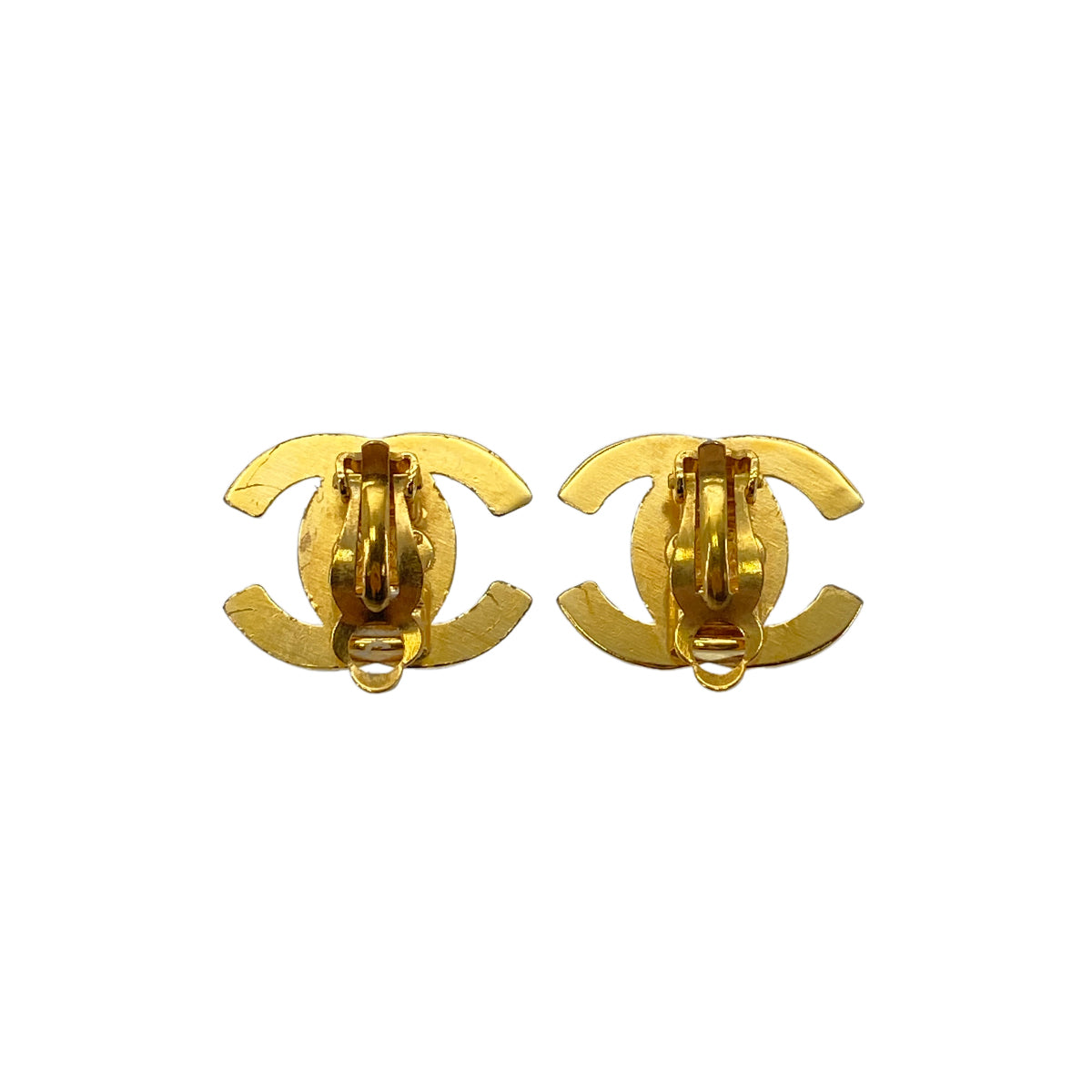 CHANEL VINTAGE EARRINGS TURN LOCK ACCESSORY 95A 90269856