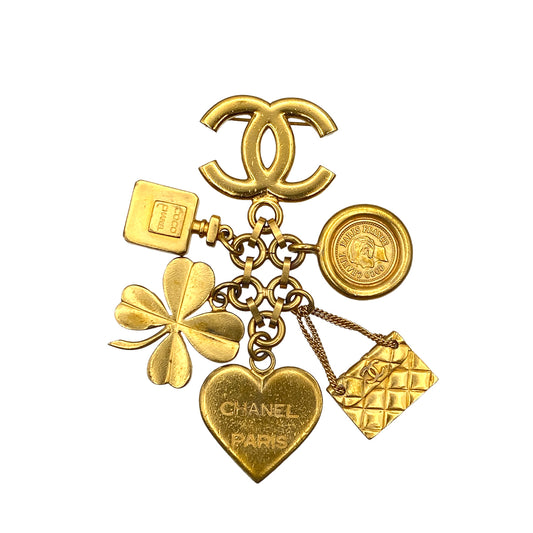 CHANEL VINTAGE MATELASSE COCOMARK BROOCH ICON CHARM ACCESSORY 95A 90269866