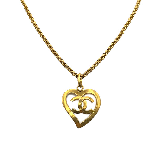 CHANEL VINTAGE NECKLACE COCOMARK HEART ACCESSORY 95P 90269868