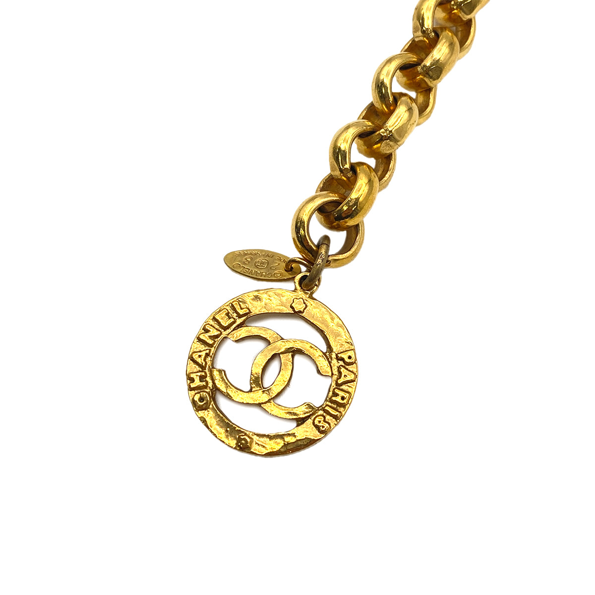 CHANEL VINTAGE CHAIN BELT COCOMARK GOLD ACCESSORY 28 90269879
