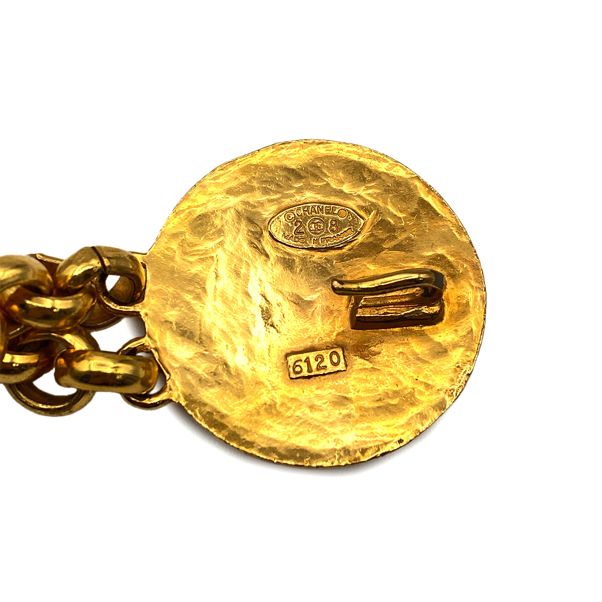 CHANEL VINTAGE CHAIN BELT COCOMARK GOLD ACCESSORY 28 90269879