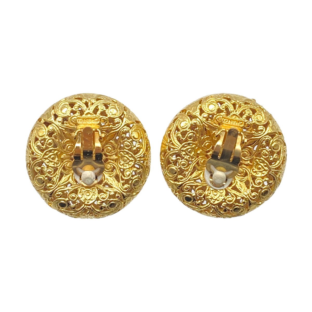 CHANEL VINTAGE EARRINGS ROUND PEARL MOTIF ACCESSORY 90269880
