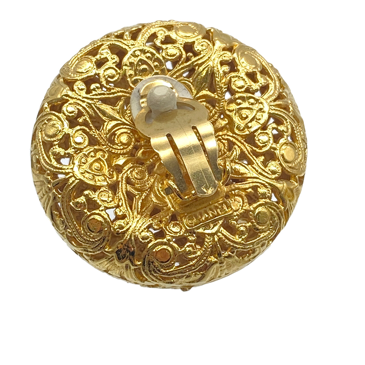 CHANEL VINTAGE EARRINGS ROUND PEARL MOTIF ACCESSORY 90269880