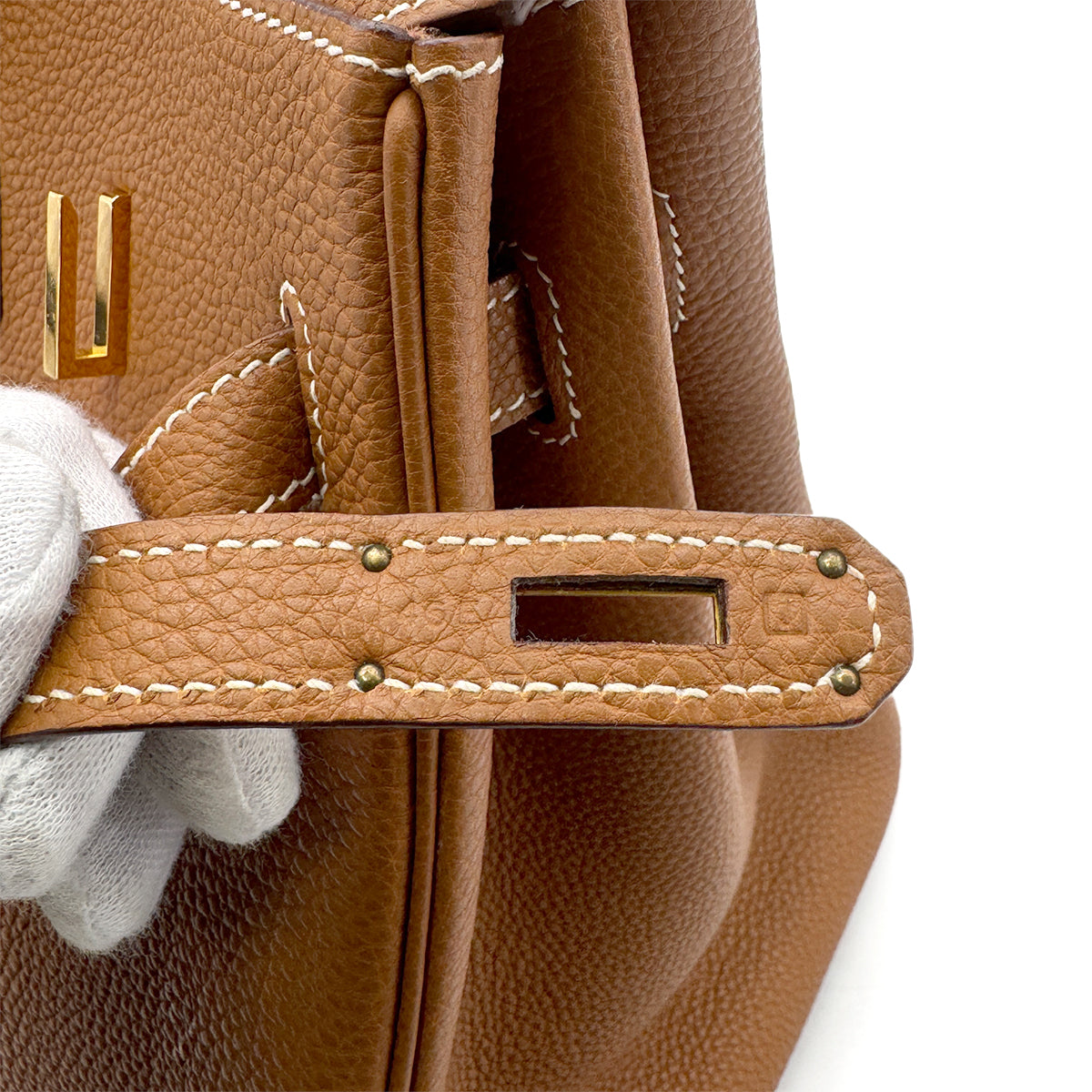 HERMES BIRKIN 35 GOLD TOGO HAND BAG □J GHW 90269881