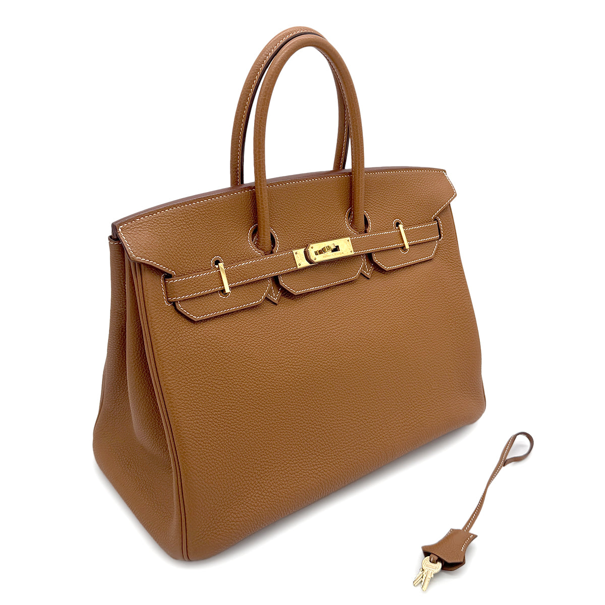 HERMES BIRKIN 35 GOLD TOGO HAND BAG □J GHW 90269881