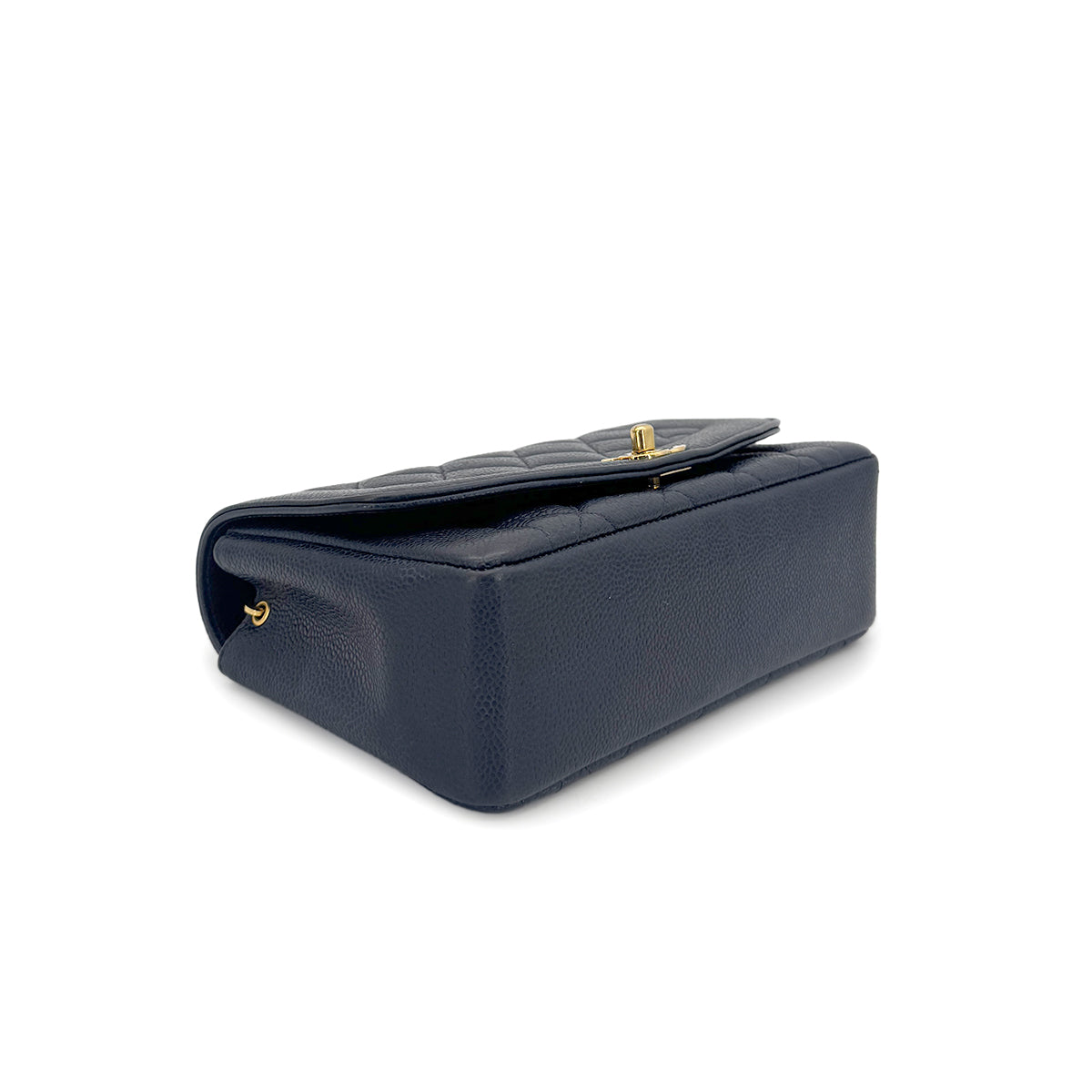 CHANEL VINTAGE DIANA SMALL CHAIN SHOULDER BAG NAVY CAVIR SKIN 90269882