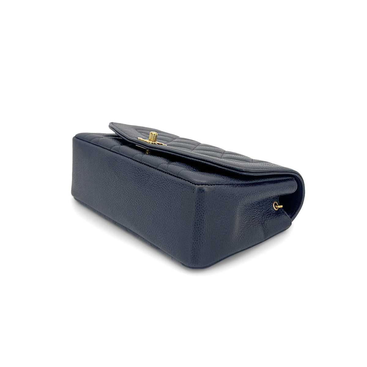 CHANEL VINTAGE DIANA SMALL CHAIN SHOULDER BAG NAVY CAVIR SKIN 90269882