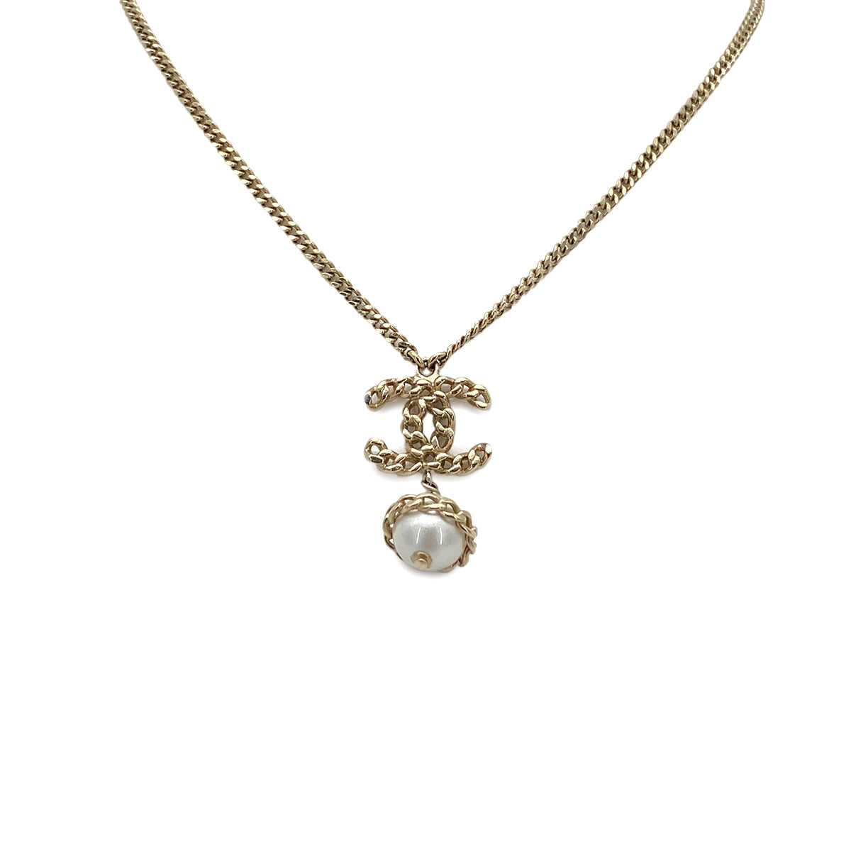 CHANEL NECKLACE COCOMARK FAUX PEARL ACCESSORY B16B 90269888