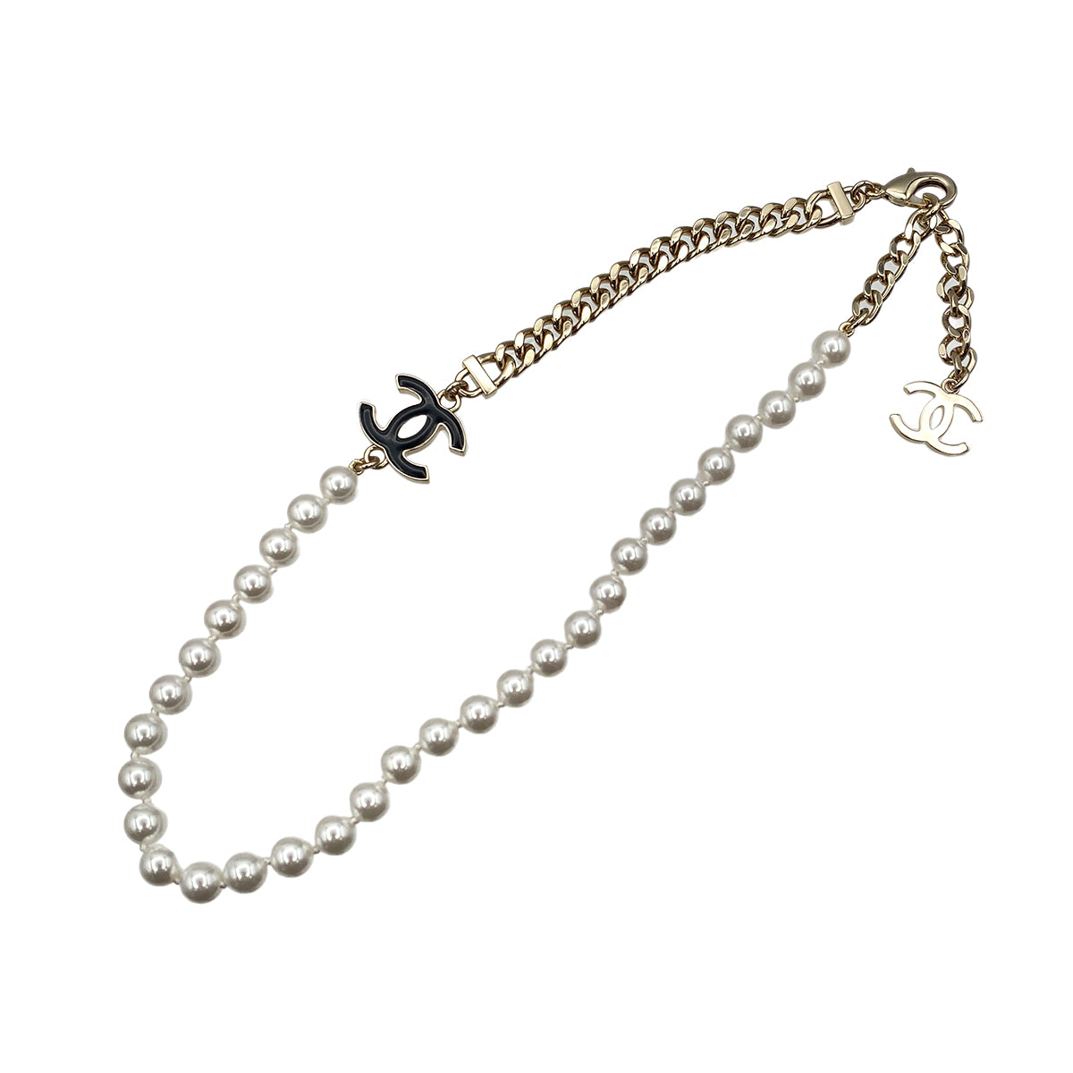 CHANEL NECKLACE COCOMARK FAKEPEARL ACCESSORY B24P 90269906
