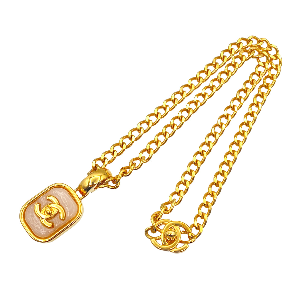 CHANEL VINTAGE NECKLACE COCOMARK TURN LOCK ACCESSORY 97P 90269907