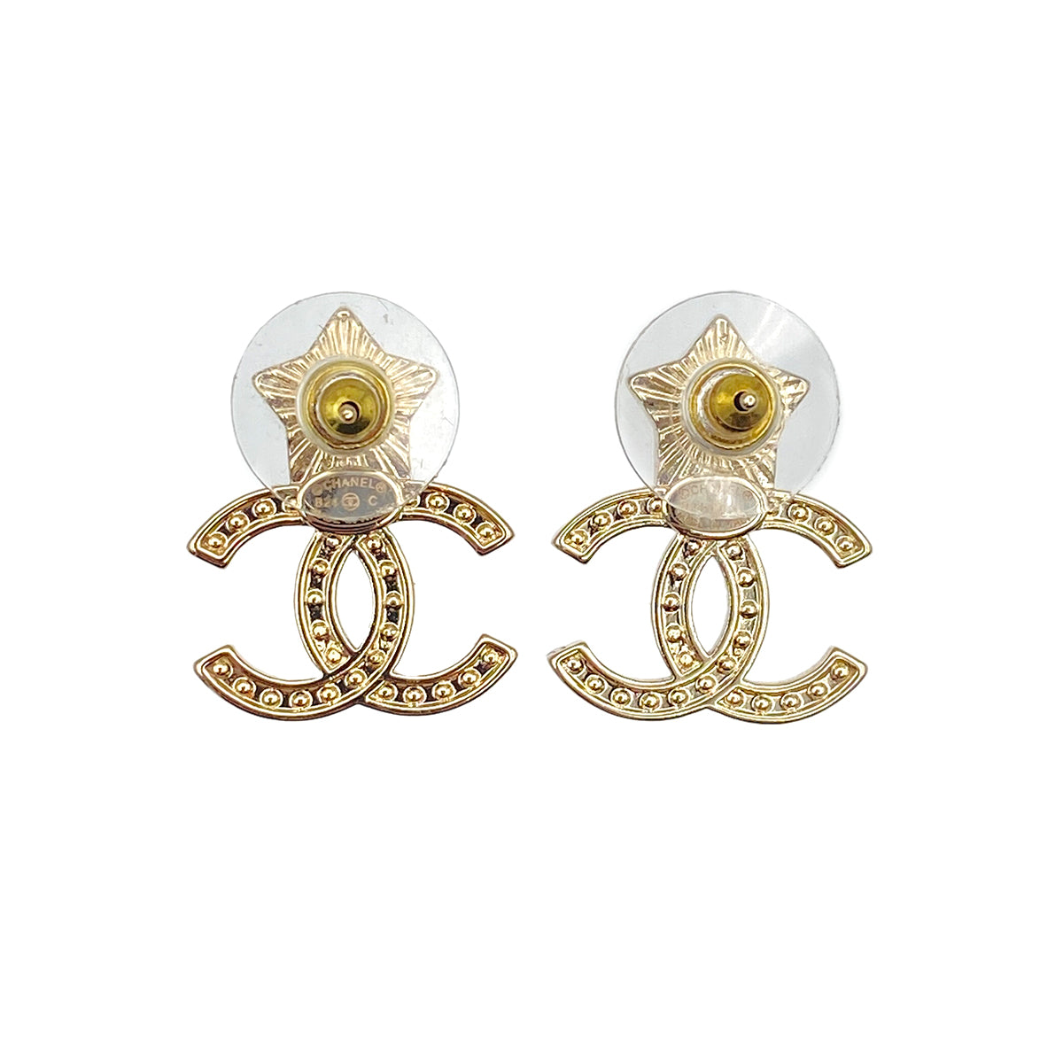 CHANEL EARRINGS STAR COCOMARK FAUX PEARL ACCESSORY B24C 90269920