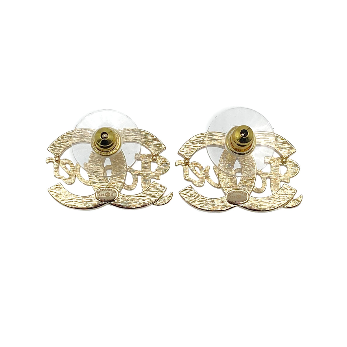 CHANEL EARRINGS RHINESTONE LOGO ACCESSORY A21S 90269942
