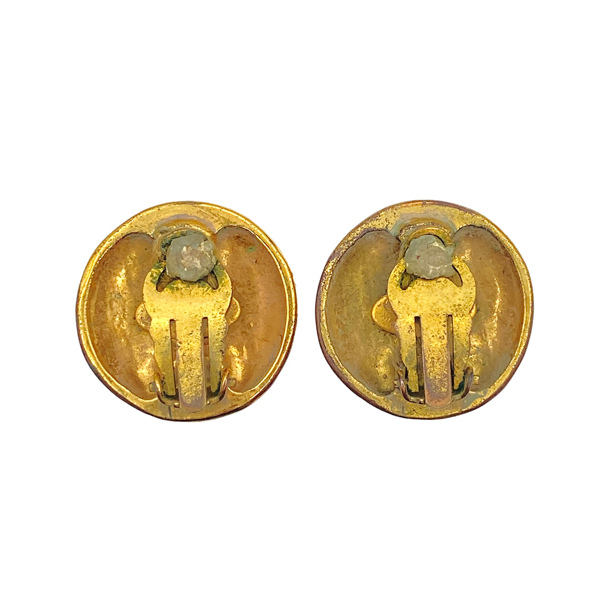 CHANEL VINTAGE EARRINGS COCOMARK GOLD 93P 90270317