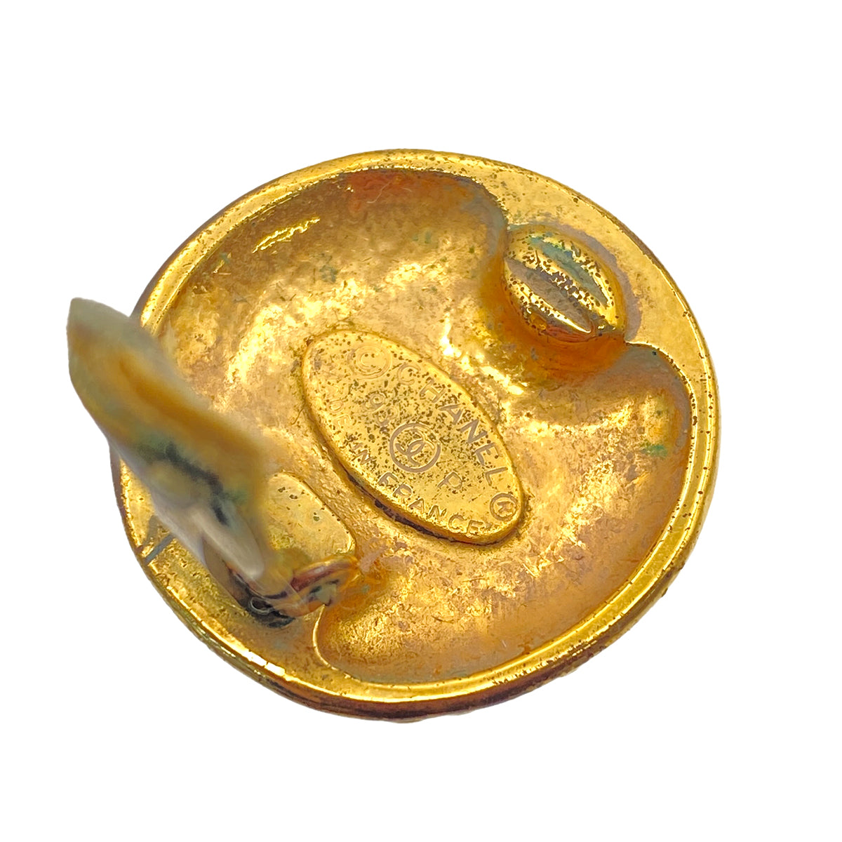 CHANEL VINTAGE EARRINGS COCOMARK GOLD 93P 90270317