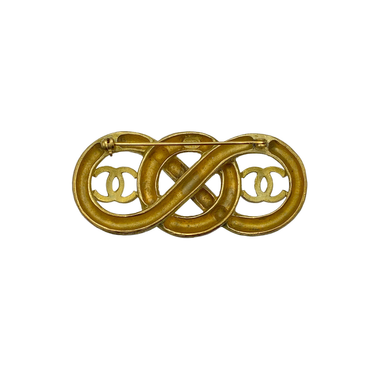 CHANEL VINTAGE COCOMARK BROOCH GOLD ACCESSORY 93C 90270329
