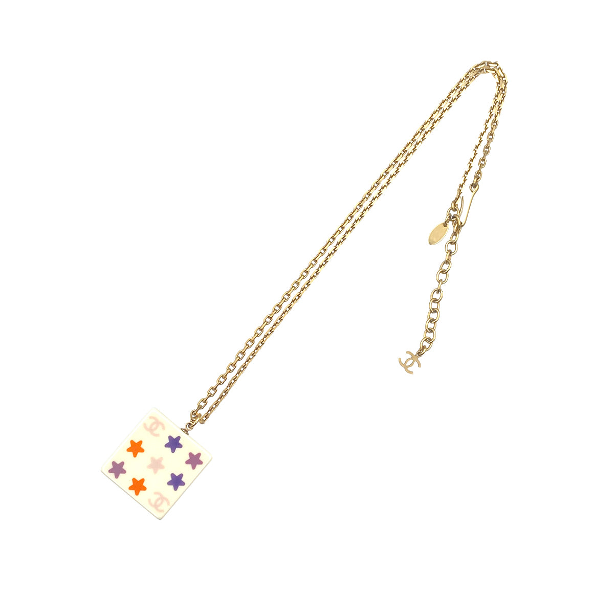 CHANEL NECKLACE SQUARE STAR COCOMARK ACCESSORY 03A 90270335