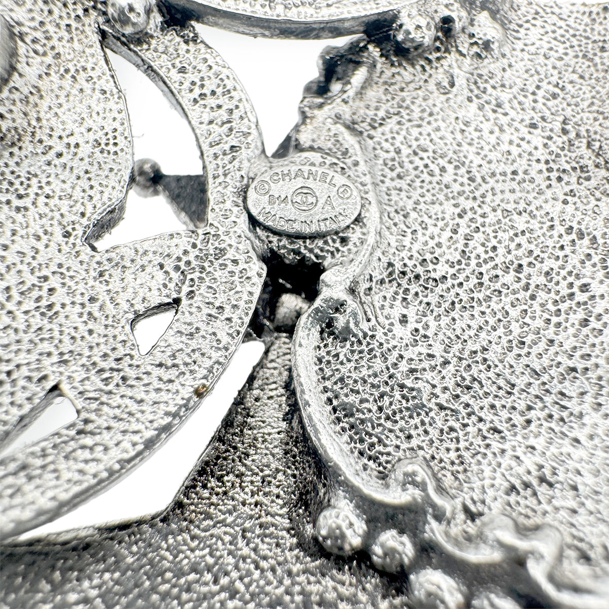 CHANEL COCOMAK PARIS DALLAS STAR EMBLEM BROOCH SILVER ACCESSORY B14A 90270355