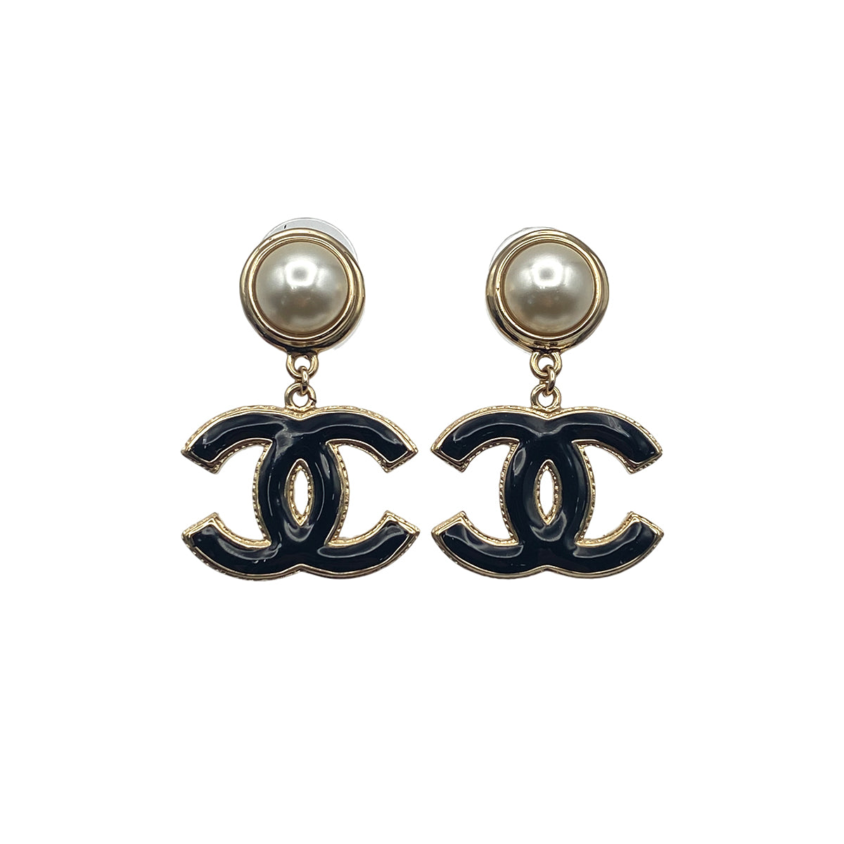 CHANEL EARRINGS COCOMARK FAUX PEARL SWING ACCESSORY B24V 90270359
