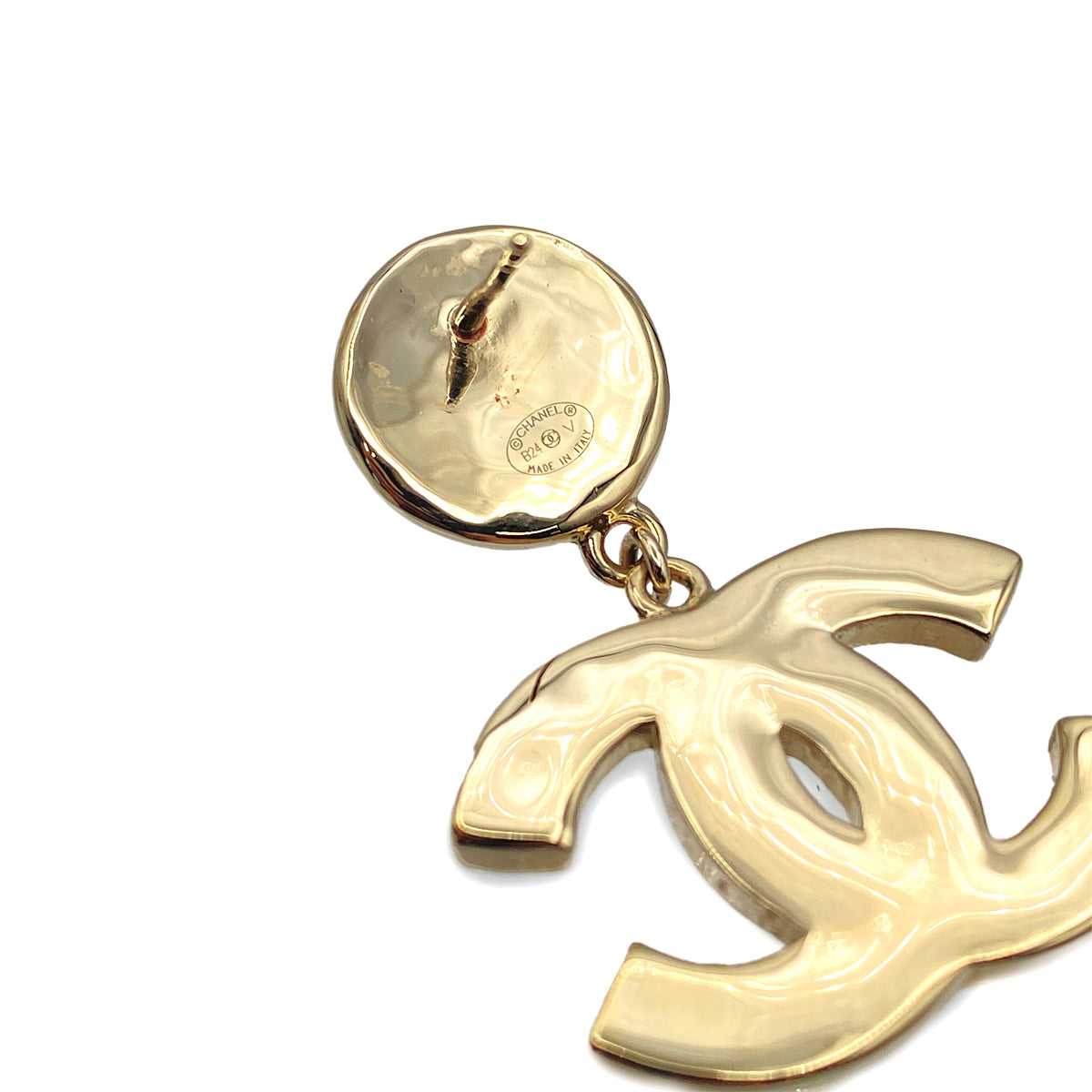 CHANEL EARRINGS COCOMARK FAUX PEARL SWING ACCESSORY B24V 90270359