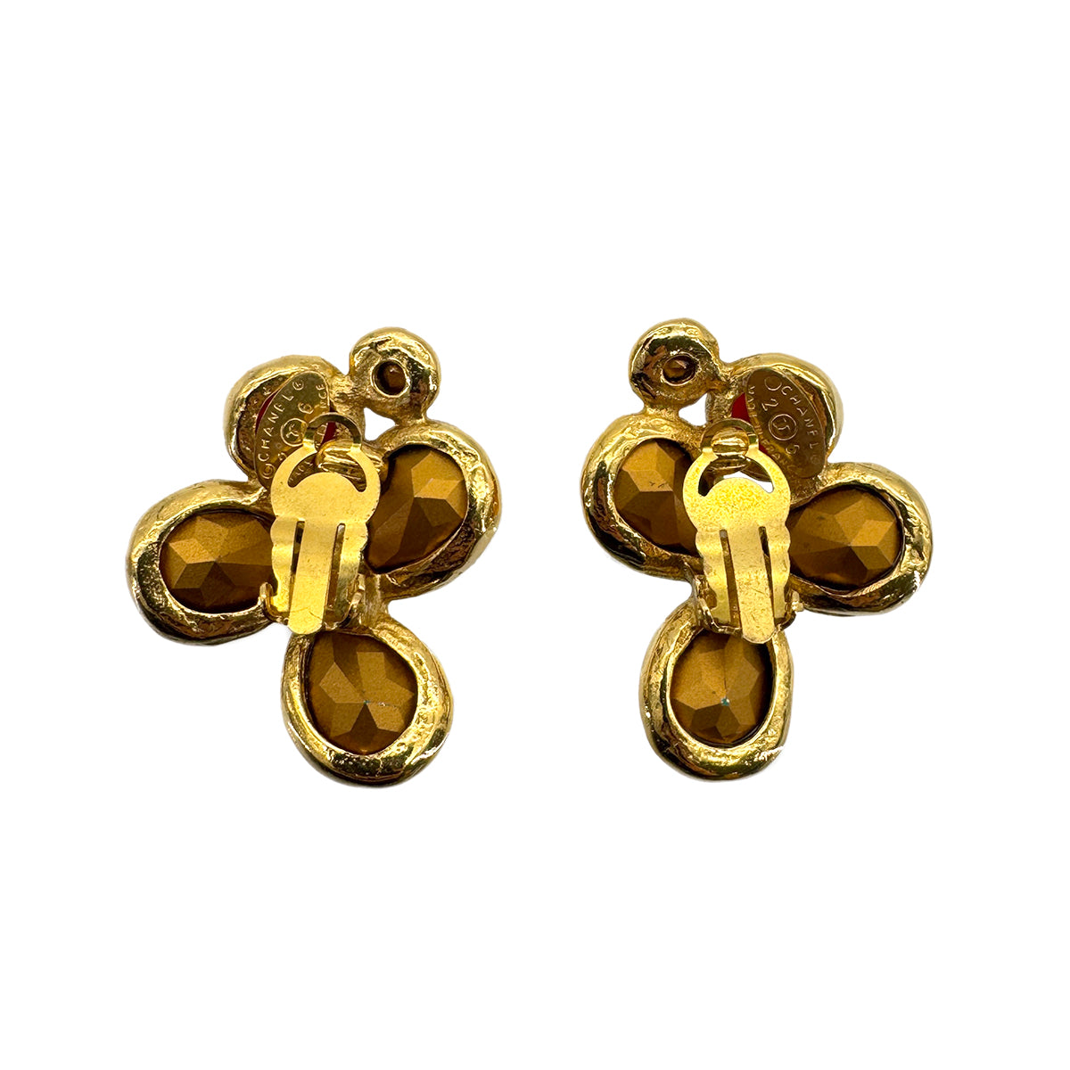 CHANEL VINTAGE EARRINGS COLOR STONE ACCESSORY 26 90270364