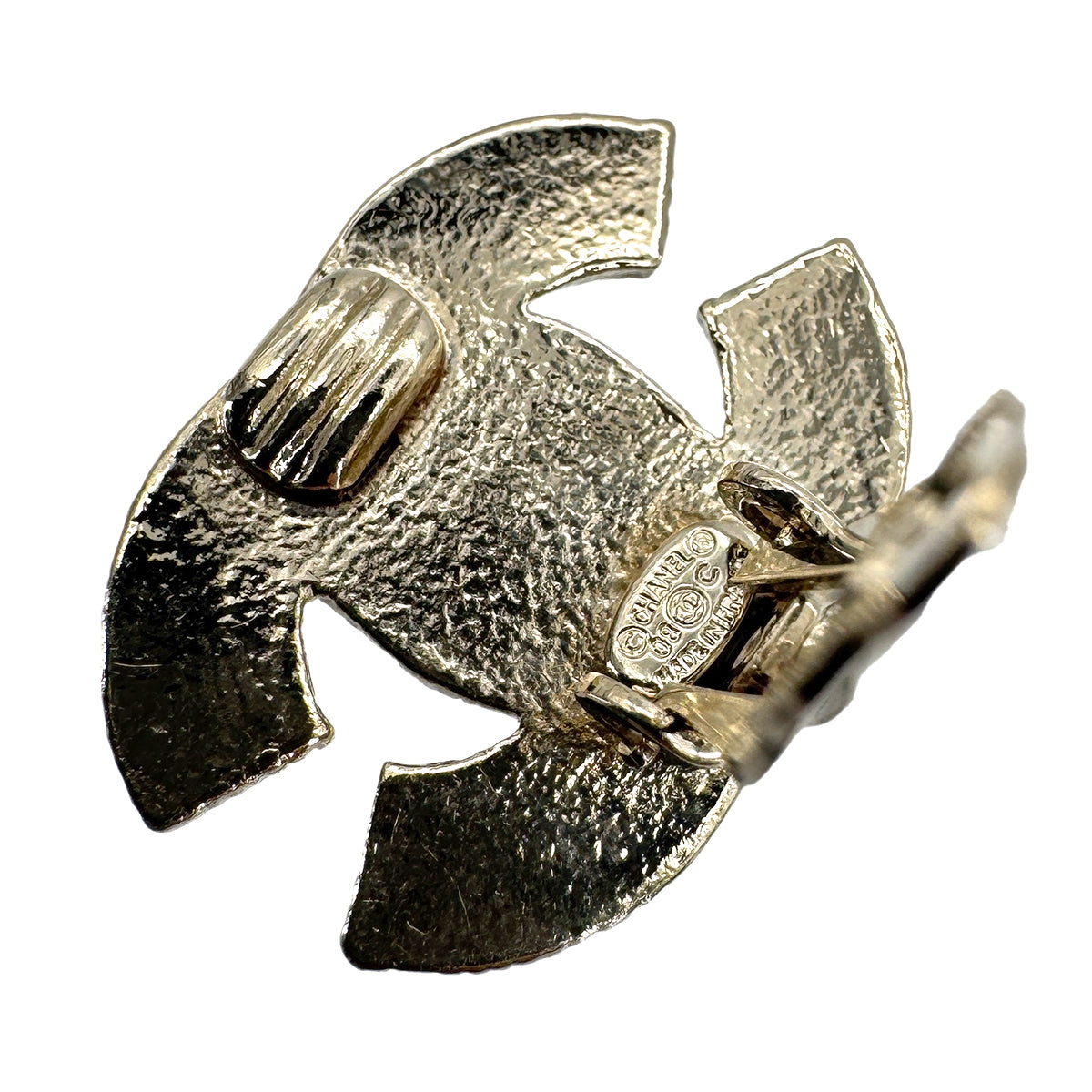 CHANEL EARRINGS RHINESTONE COCOMARK ACCESSORY 08C 90270389