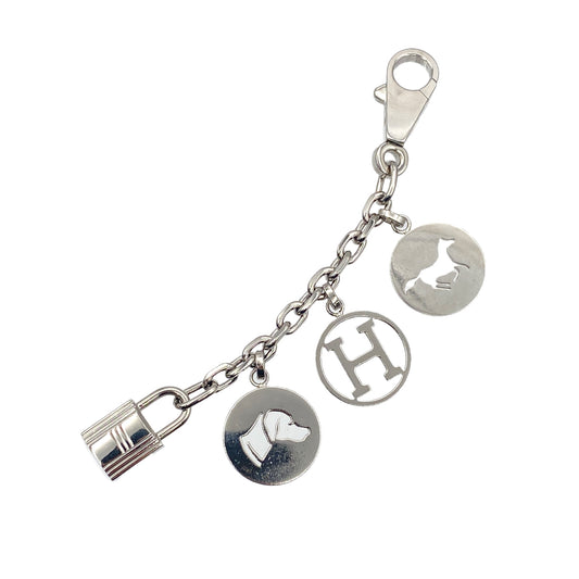 HERMES BAG CHARM BRELOQUE AMULET 4 ACCESSORY SILVER 90270393