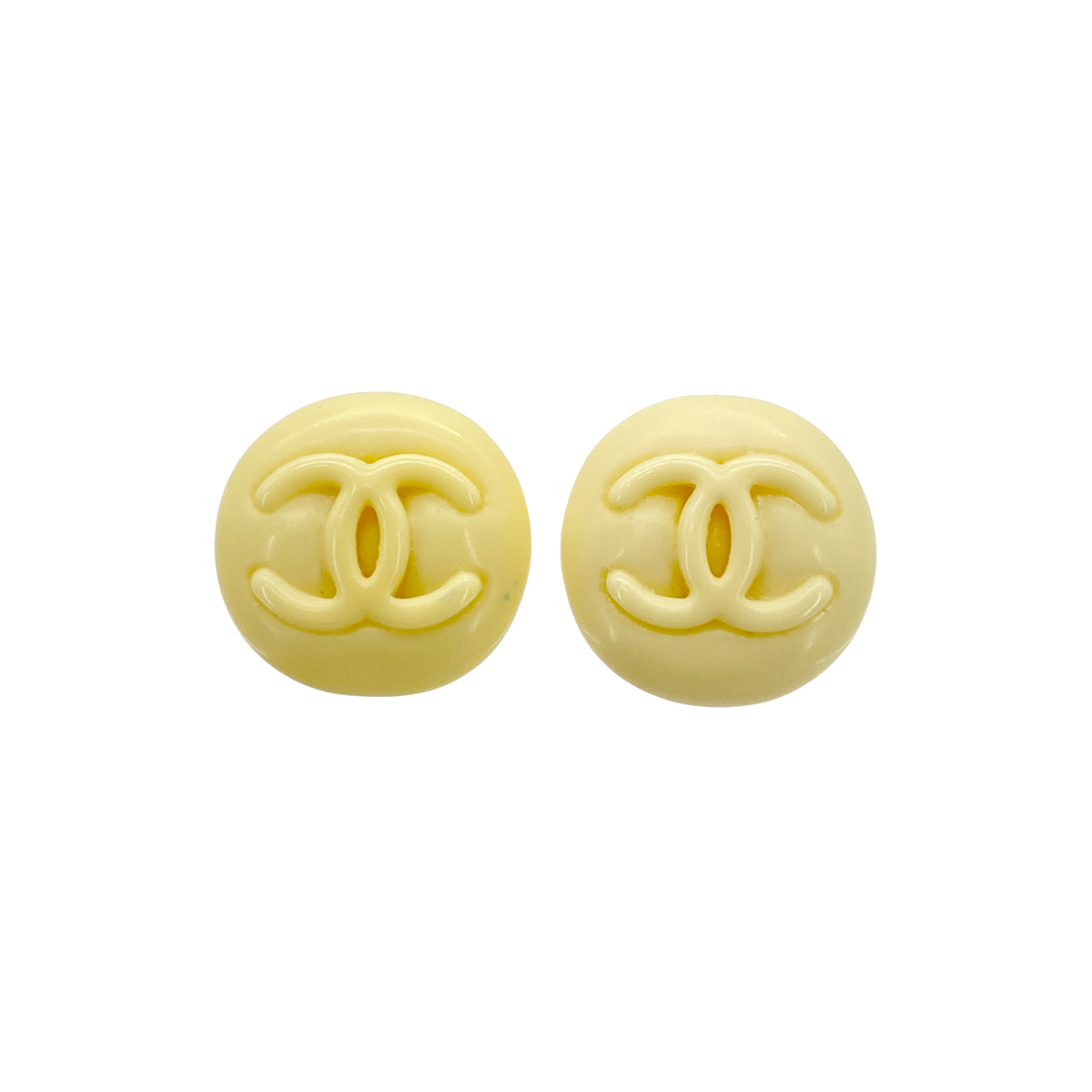 CHANEL VINTAGE EARRINGS COCOMARK PLASTIC ACCESSORY 96C 90270772