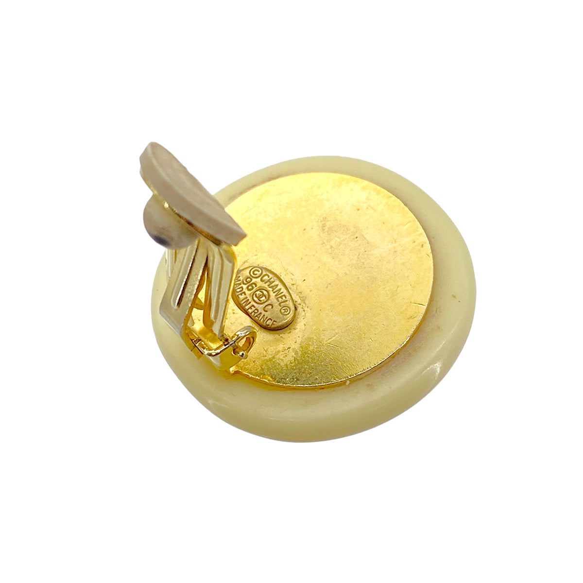 CHANEL VINTAGE EARRINGS COCOMARK PLASTIC ACCESSORY 96C 90270772