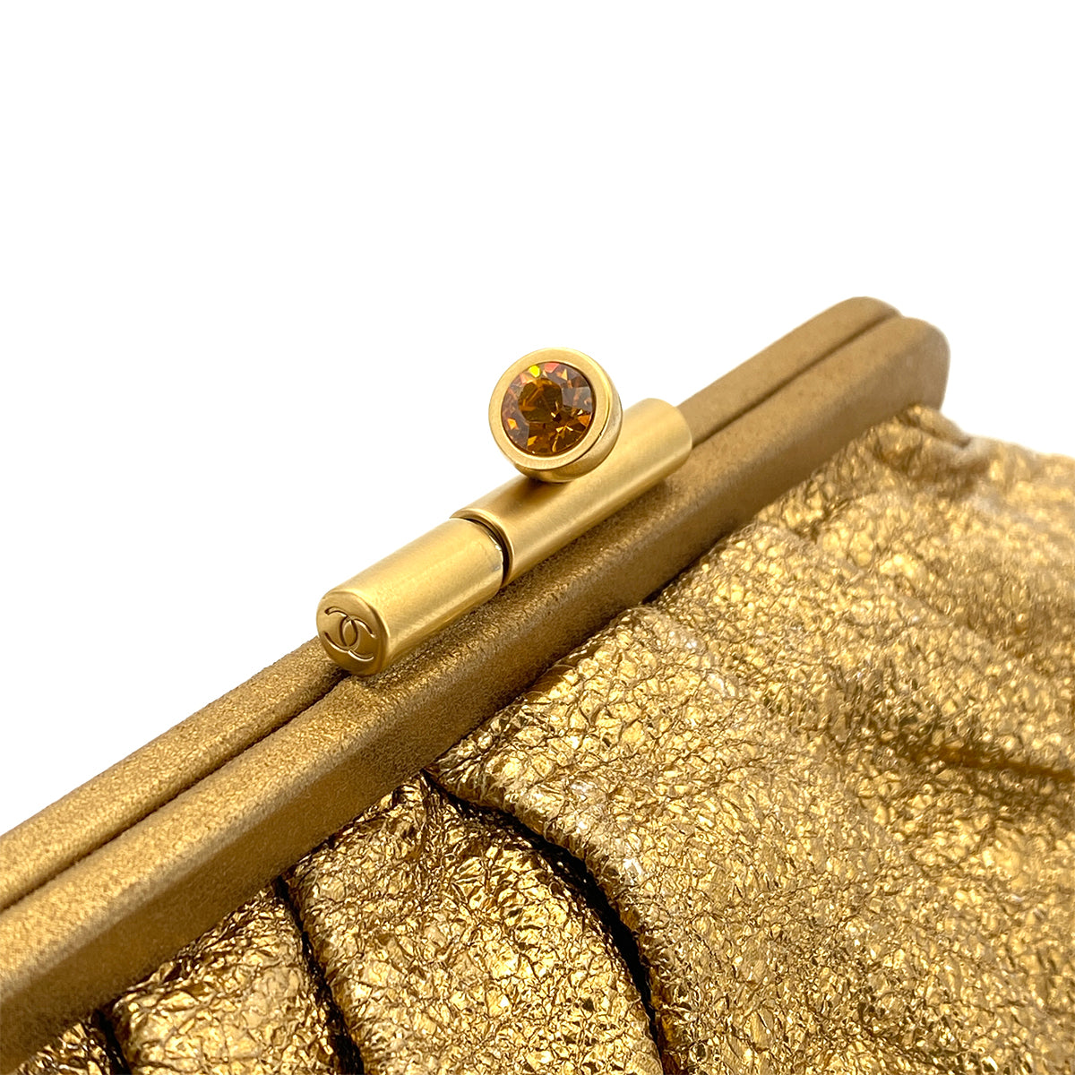 CHANEL VINTAGE CLUTCH BAG GOLD LEATHER 90270784