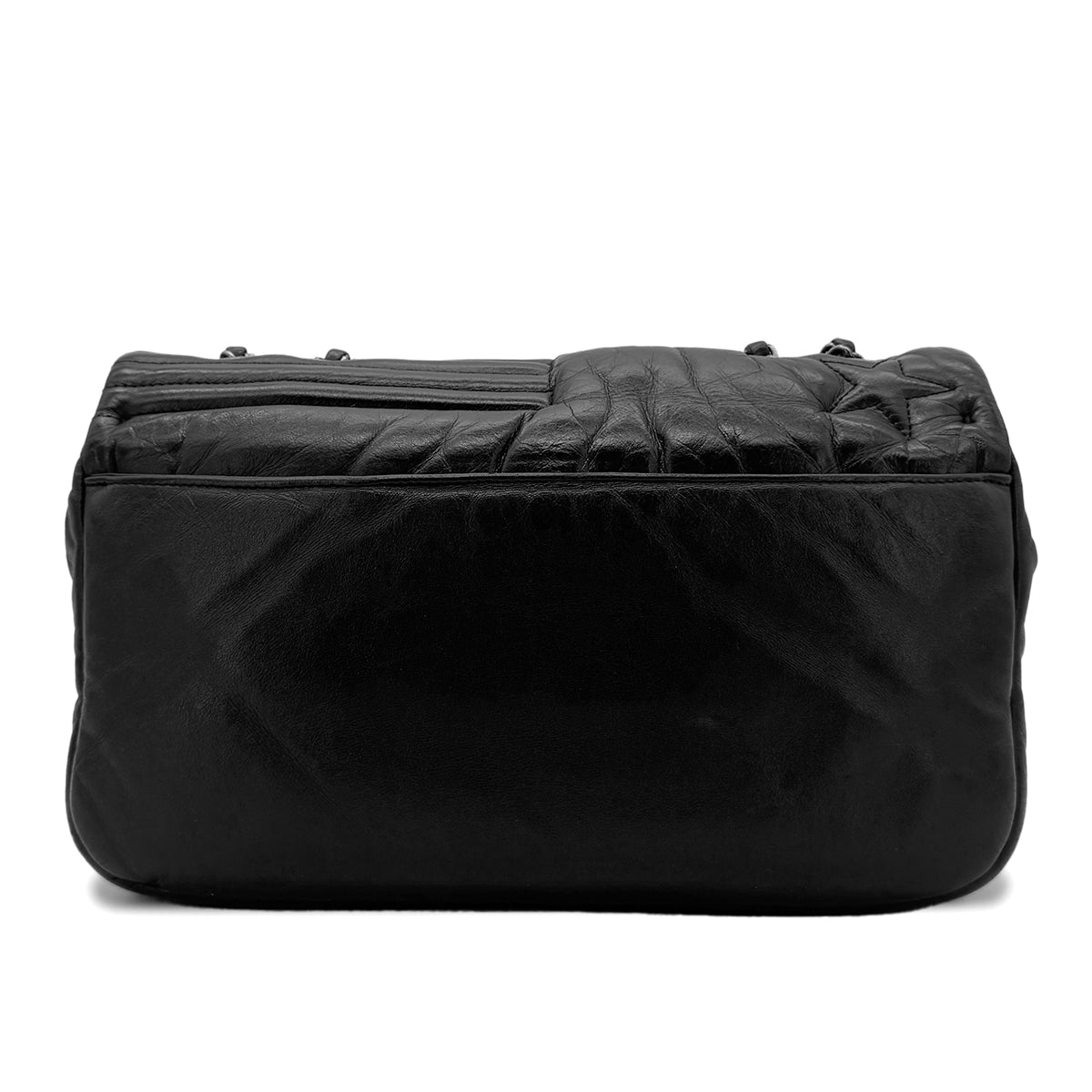 CHANEL PARIDARAS CHAIN SHOULDER BAG STAR BLACK LAMB SKIN 90270787