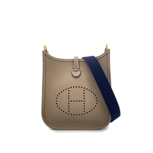 HERMES EVELYNE TPM AMAZON ETOUPE TAURILLON CLEMENCE SHOULDER BAG B 90270794