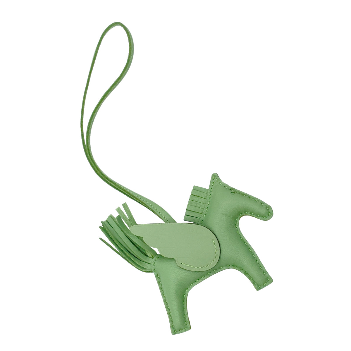 HERMES BAG CHARM RODEO PEGASUS PM VERT CRIQUET B 90270818