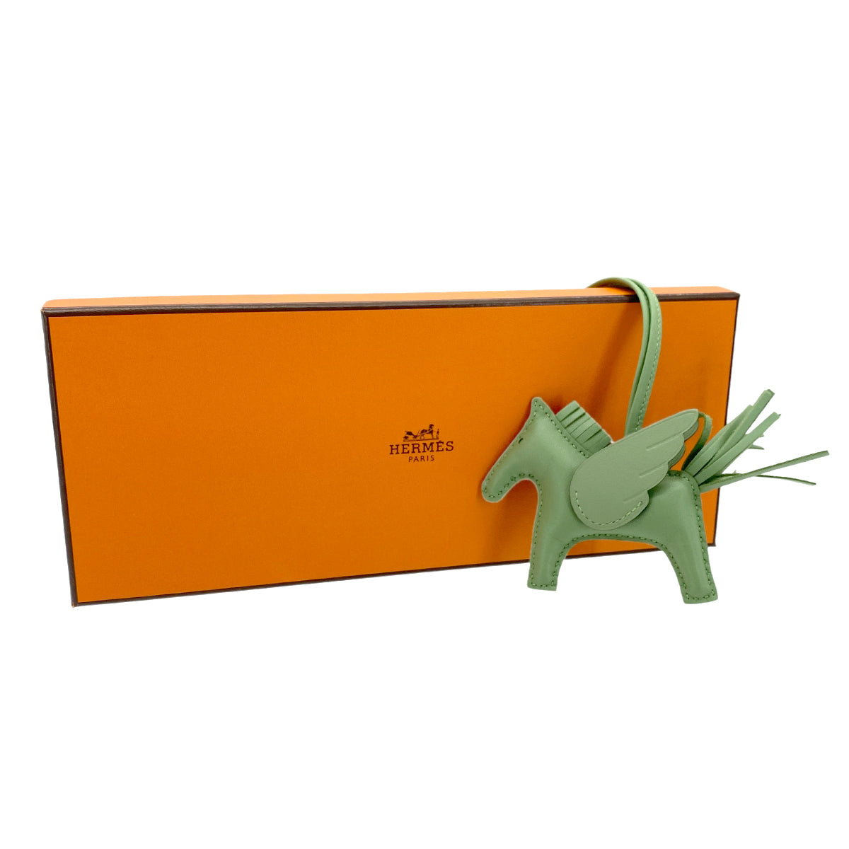 HERMES BAG CHARM RODEO PEGASUS PM VERT CRIQUET B 90270818