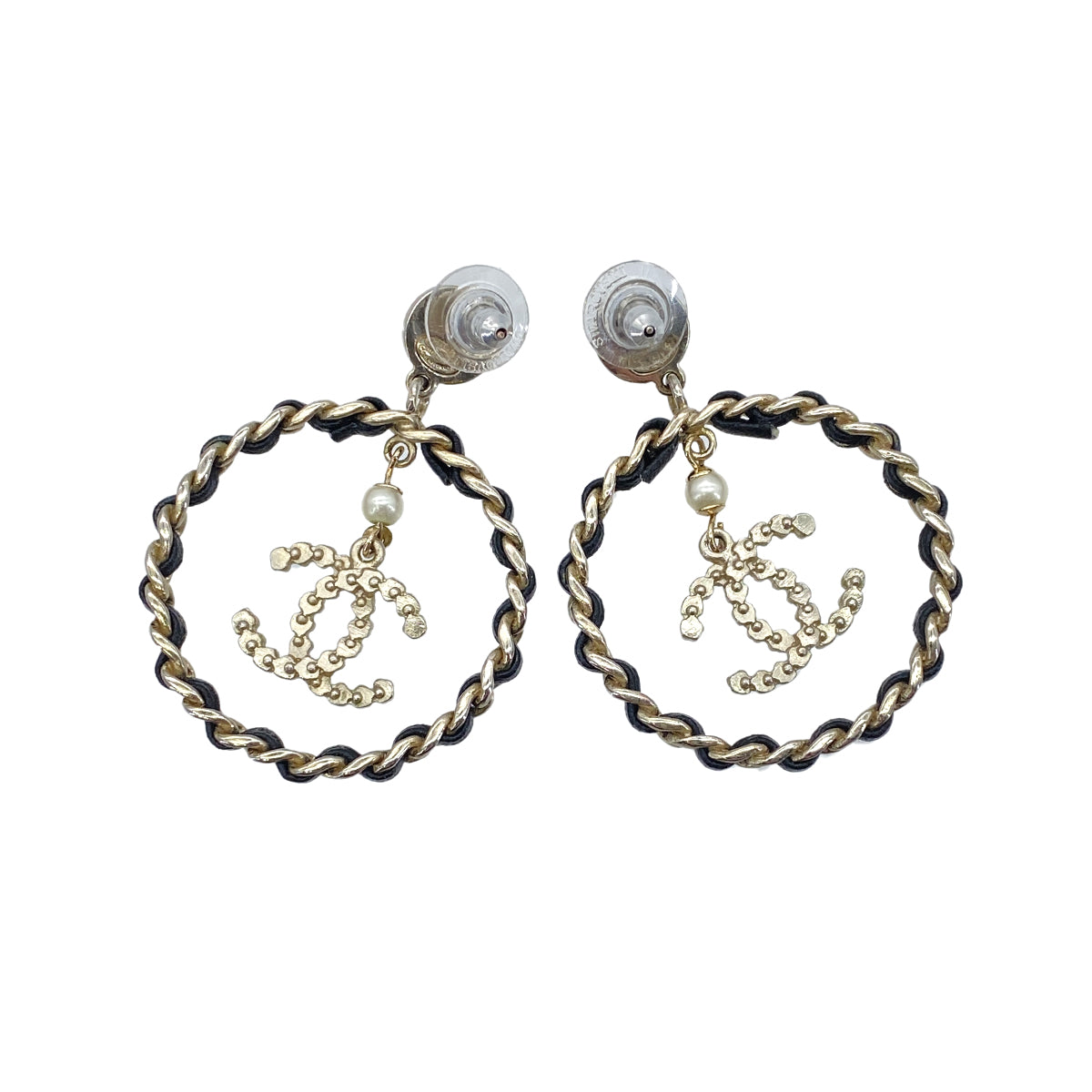 CHANEL EARRINGS COCOMARK RHINESTONE FAUX PEARL ACCESSORY D18V 90270827