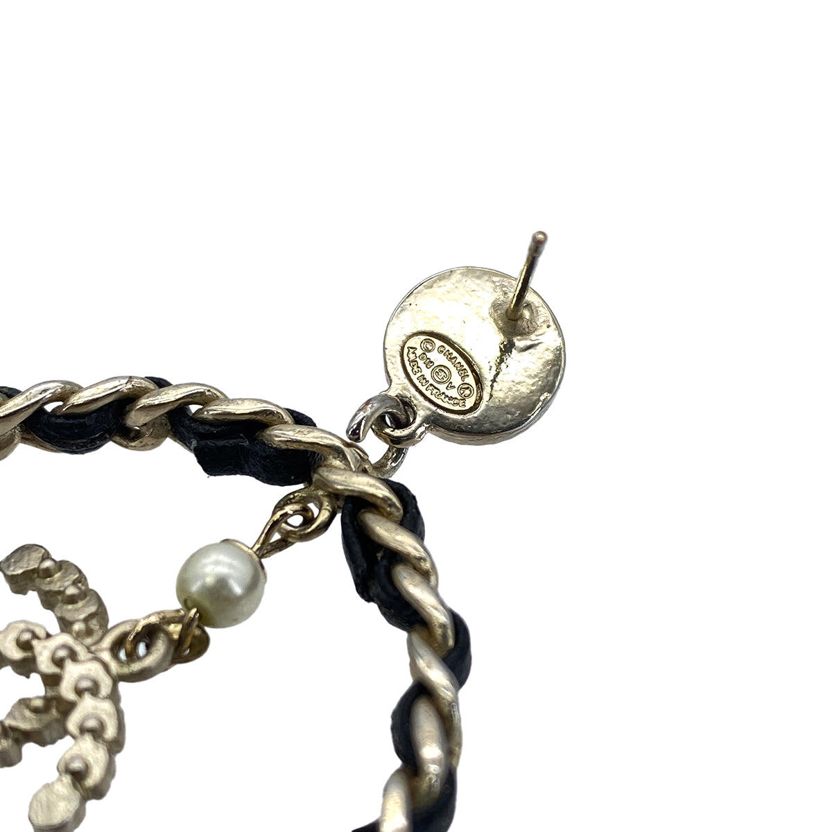 CHANEL EARRINGS COCOMARK RHINESTONE FAUX PEARL ACCESSORY D18V 90270827