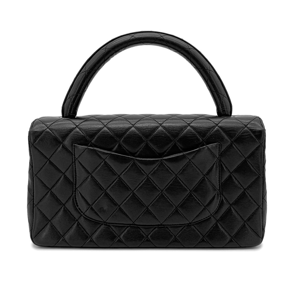 CHANEL VINTAGE PARENT-CHILD BAG PARENTS ONLY BLACK LAMB SKIN 90270847