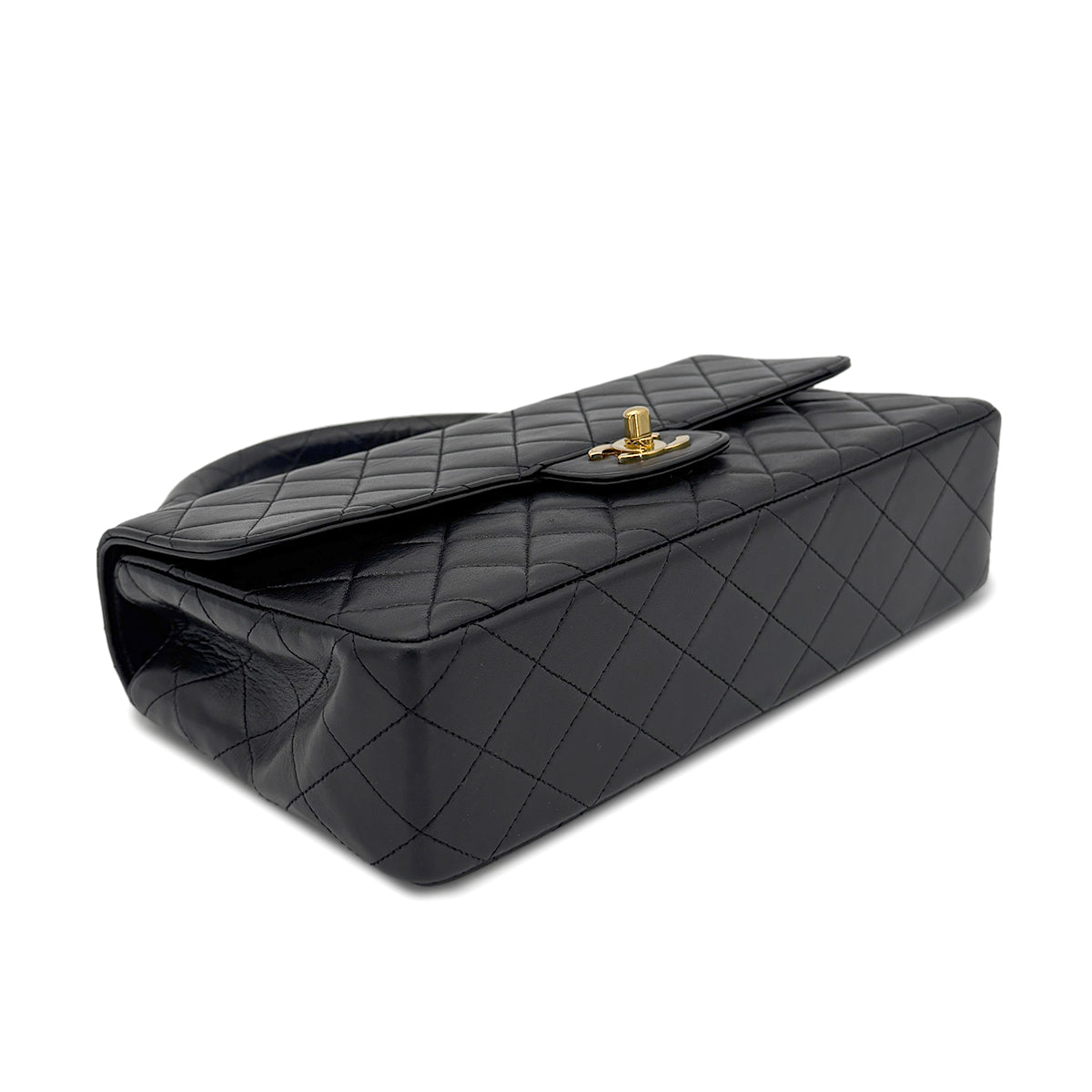 CHANEL VINTAGE PARENT-CHILD BAG PARENTS ONLY BLACK LAMB SKIN 90270847