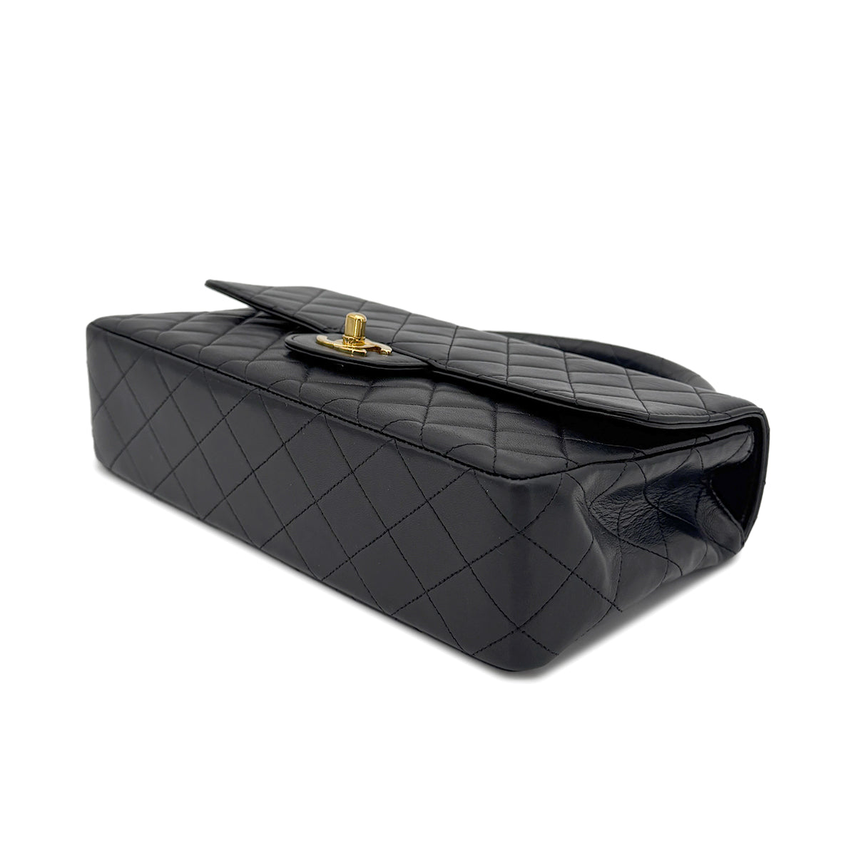 CHANEL VINTAGE PARENT-CHILD BAG PARENTS ONLY BLACK LAMB SKIN 90270847