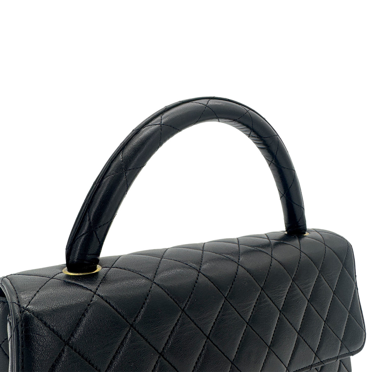 CHANEL VINTAGE PARENT-CHILD BAG PARENTS ONLY BLACK LAMB SKIN 90270847