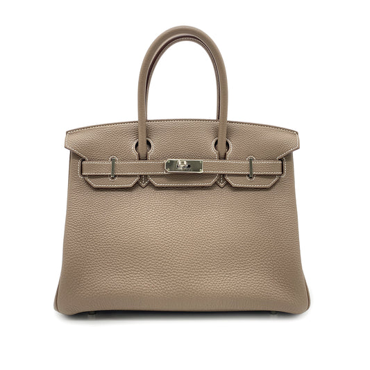 HERMES BIRKIN 30 ETOUPE TOGO HAND BAG □N SHW 90270853