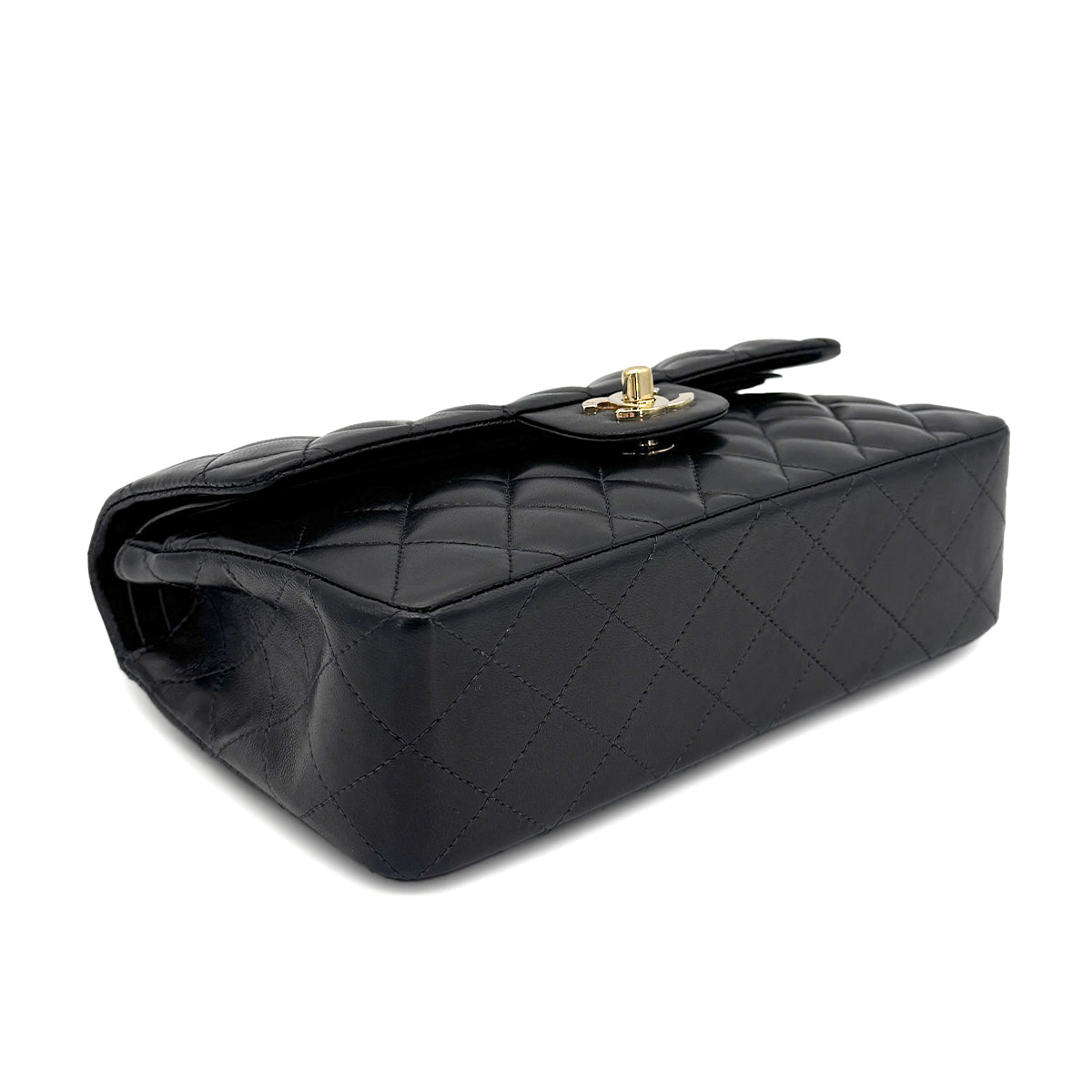 CHANEL VINTAGE CLASSIC FLAP SMALL CHAIN SHOULDER BAG BLACK LAMB SKIN 90270863